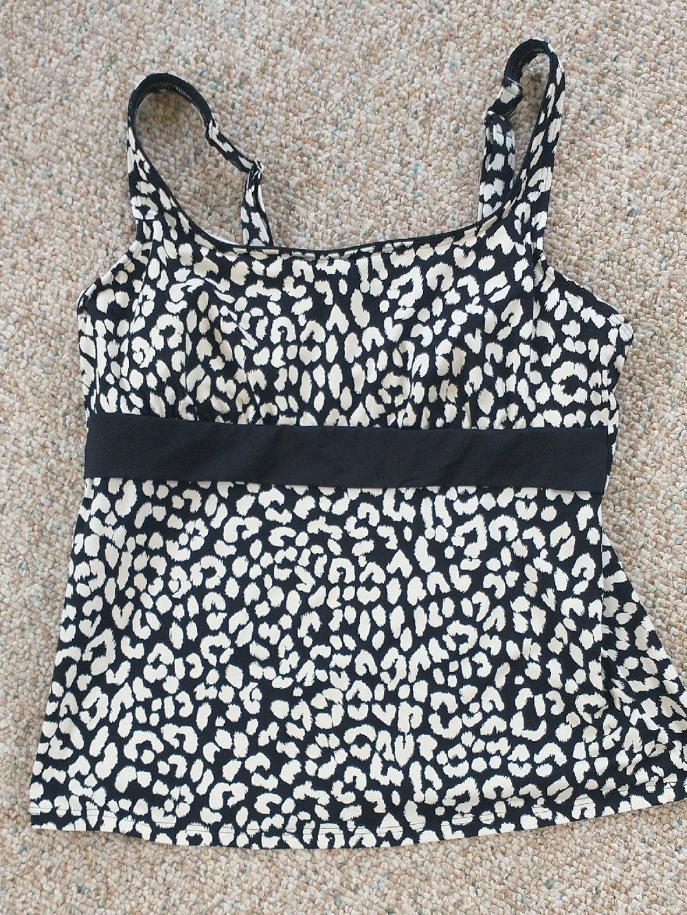Lands' End  Underwire Square Neck Banded Tankini Swim Top 12